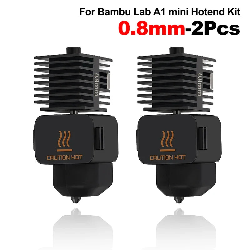 3D Printer Hotend Kit with 0.2, 0.4, 0.6, 0.8mm Nozzles and Silicone Brush — Assembly Replacement Parts